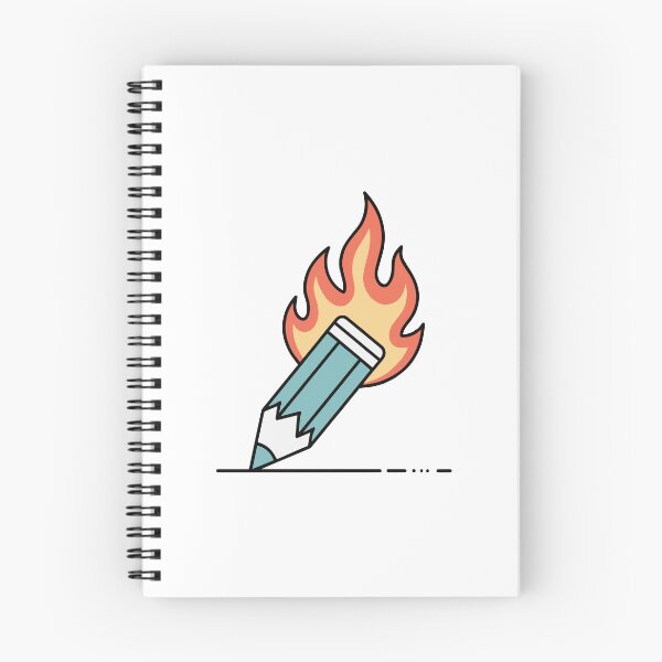 Item preview, Illustration of pencil surrounding with burning fire designed and sold by rasagamastore.