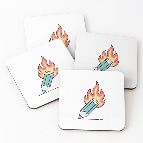 Item preview, Illustration of pencil surrounding with burning fire designed and sold by rasagamastore.
