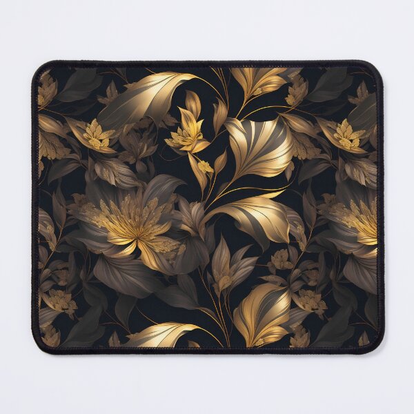 Item preview, Golden Flowers and Foliage Pattern designed and sold by FlowerMeFlorals.