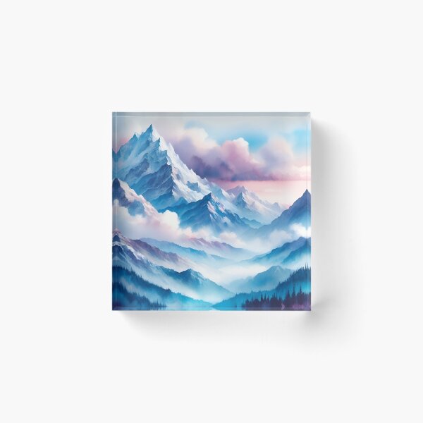 Item preview, Mountains in watercolor designed and sold by mahmoudfarrag.
