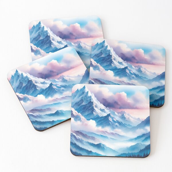 Item preview, Mountains in watercolor designed and sold by mahmoudfarrag.