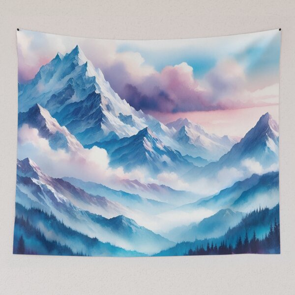 Item preview, Mountains in watercolor designed and sold by mahmoudfarrag.