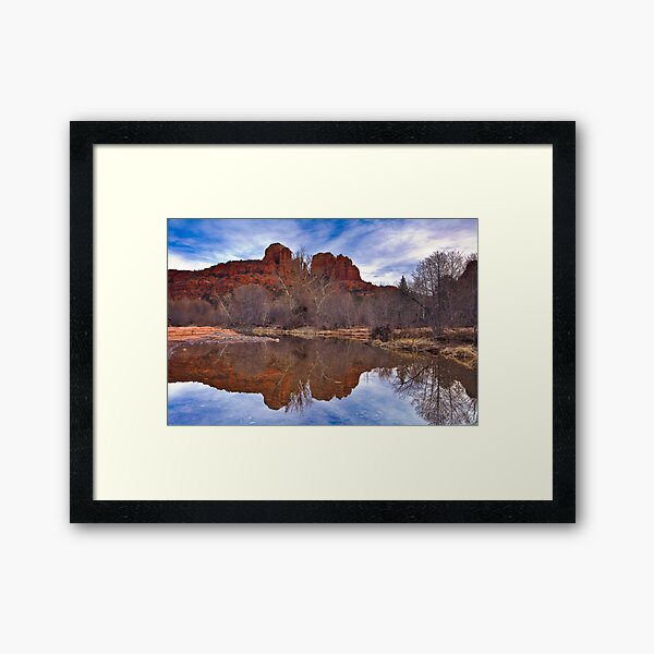 Sedona, Oak Creek Reflections of Cathedral Rock Framed Art Print
