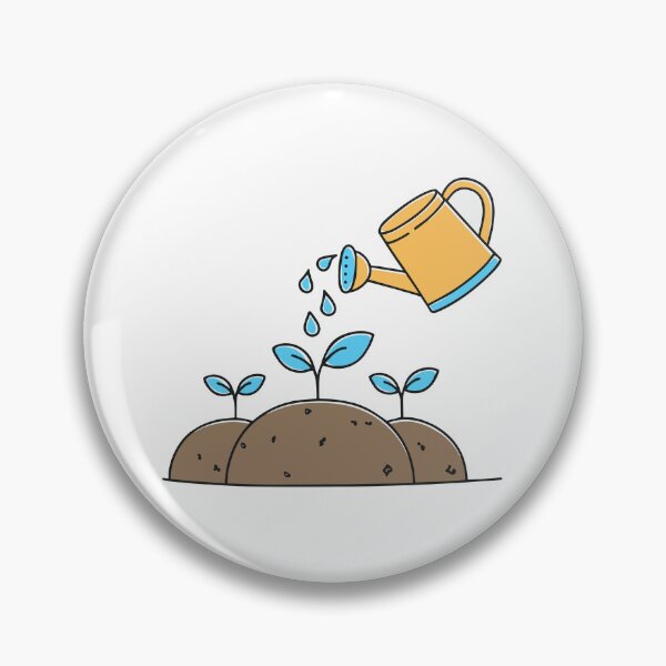 Item preview, Watering plant and seed on a lump of soil designed and sold by rasagamastore.