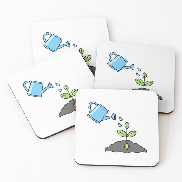 Item preview, Watering plant and plant seed on a lump of soil designed and sold by rasagamastore.