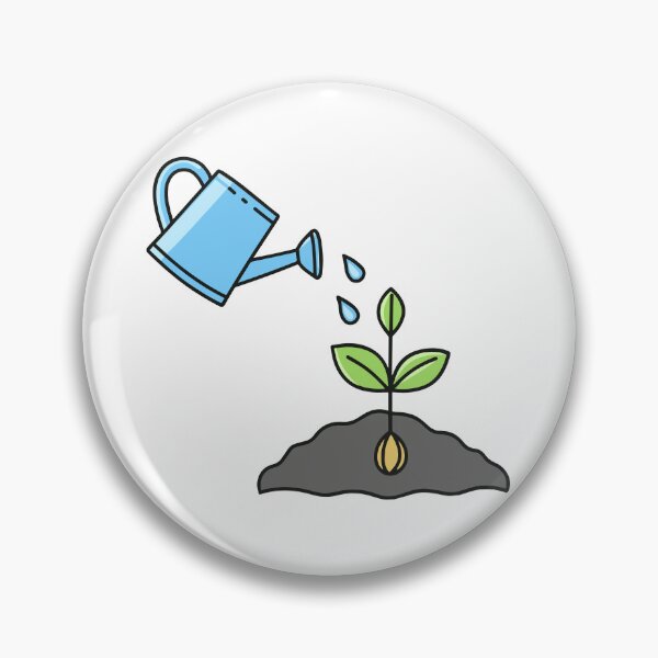 Item preview, Watering plant and plant seed on a lump of soil designed and sold by rasagamastore.