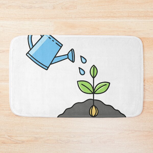 Item preview, Watering plant and plant seed on a lump of soil designed and sold by rasagamastore.