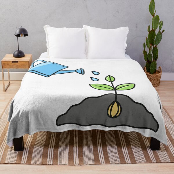 Item preview, Watering plant and plant seed on a lump of soil designed and sold by rasagamastore.