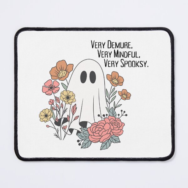 Item preview, Very Demure, Very Mindful - Cute Ghost with Flowers designed and sold by Teribelle.