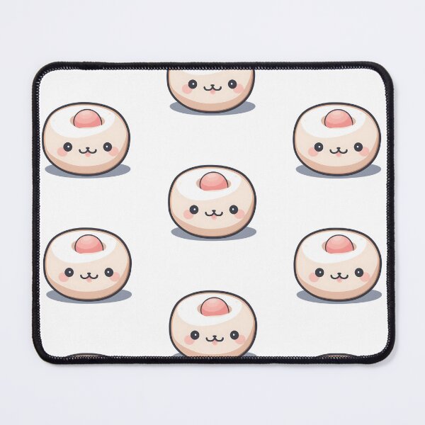 Item preview, Cute Round Mochi Design - Minimal Light Pink Japanese Treats Illustration designed and sold by CrownedCanvas.