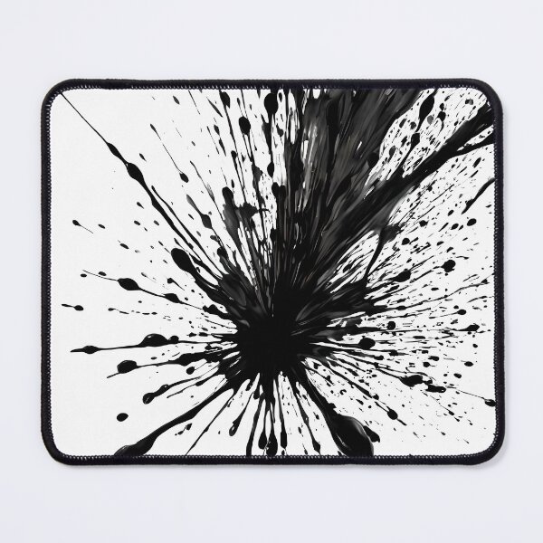 Item preview, Black splash abstract wall art print poster paint, ink splatter art decor designed and sold by HardToFindMerchandise.
