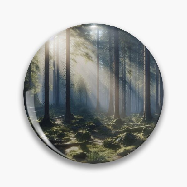 Artikelvorschau, Dichter Wald mit Sonnenlicht, das durch die Bäume fällt. entworfen und verkauft von IrsathThaslima.