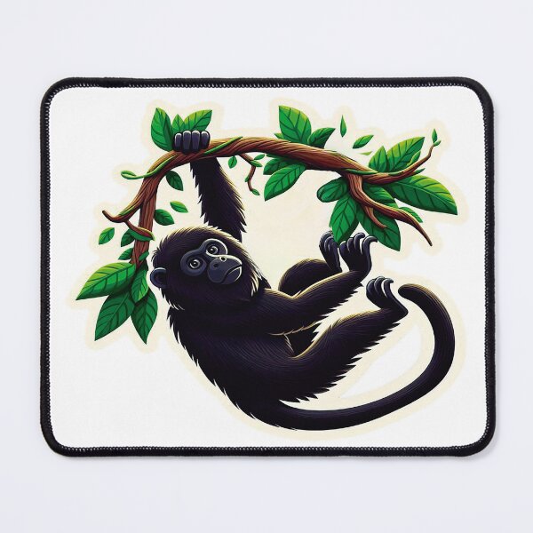 Item preview, Discover the Wild Spirit of a Howler Monkey Hanging from a Jungle Vine designed and sold by KreaDesignOne.