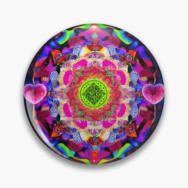 Item preview, Positive Vibrations Colorful Retro Musical & Movement Mandala Interactive QR code scannable Image  designed and sold by B-DIFF-e-RENT.