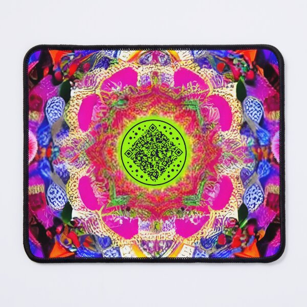 Item preview, Positive Vibrations Colorful Retro Musical & Movement Mandala Interactive QR code scannable Image designed and sold by B-DIFF-e-RENT.