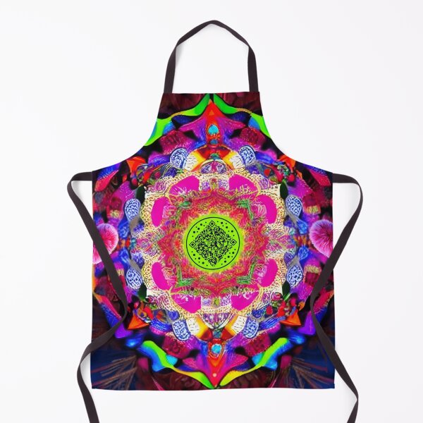 Item preview, Positive Vibrations Colorful Retro Musical & Movement Mandala Interactive QR code scannable Image designed and sold by B-DIFF-e-RENT.