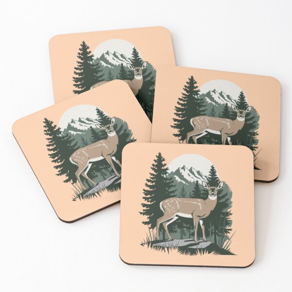 Item preview, white-tailed deer on a forest designed and sold by 123ks.
