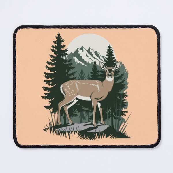 Item preview, white-tailed deer on a forest designed and sold by 123ks.