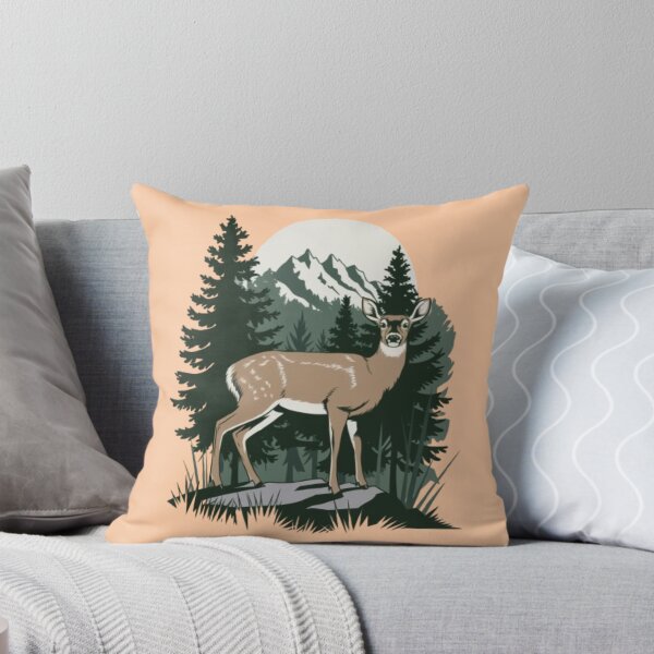 Item preview, white-tailed deer on a forest designed and sold by 123ks.