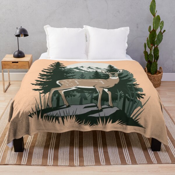 Item preview, white-tailed deer on a forest designed and sold by 123ks.
