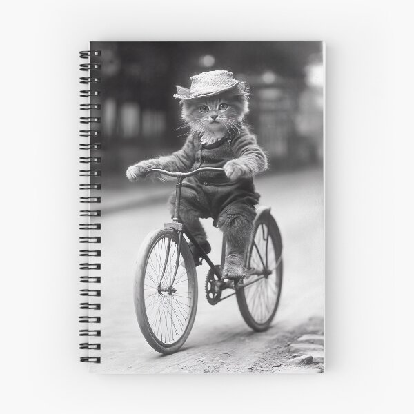 Item preview, Cat Riding a Bike, Funny Vintage Animal Photo designed and sold by CheekyAnimalz.
