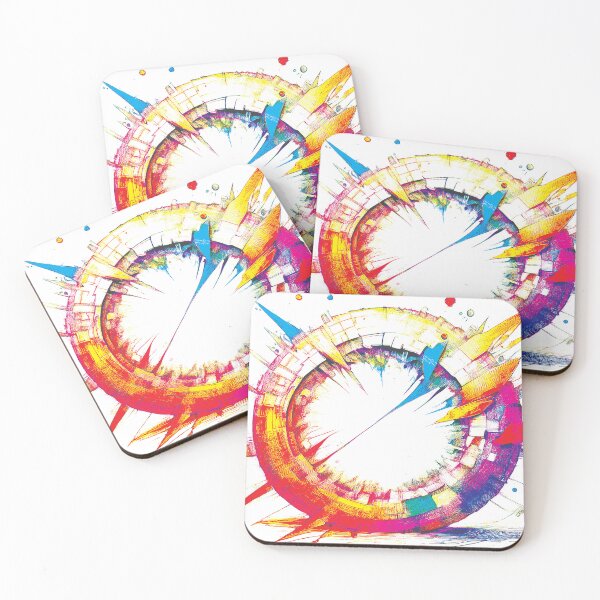 Item preview, colorful exploding circle sketch designed and sold by ken-kzr.
