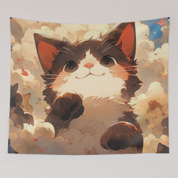 Artikelvorschau, Die Katze und die Wolke entworfen und verkauft von ChibiMavis.