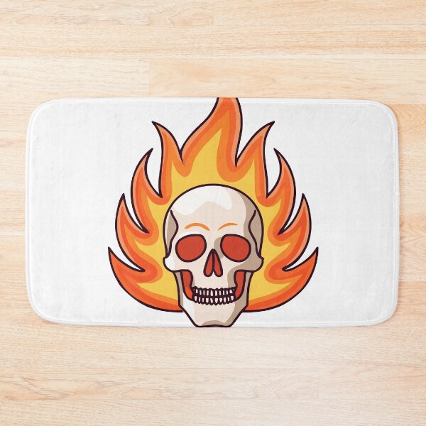 Item preview, Doodle a skull engulfed in dynamic flames designed and sold by rasagamastore.