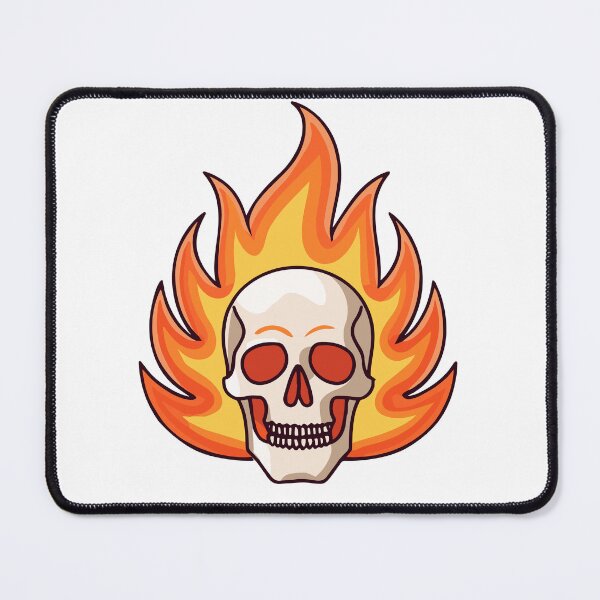 Item preview, Doodle a skull engulfed in dynamic flames designed and sold by rasagamastore.