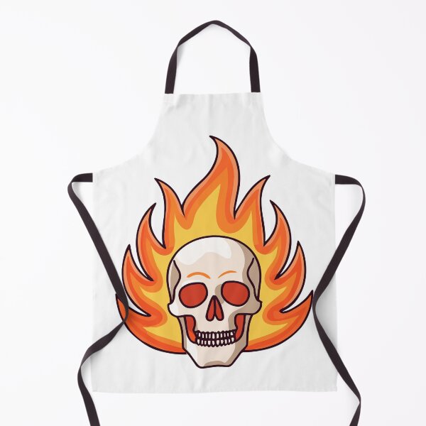 Item preview, Doodle a skull engulfed in dynamic flames designed and sold by rasagamastore.