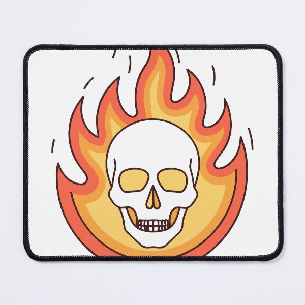 Item preview, Doodle a skull engulfed in dynamic flames designed and sold by rasagamastore.