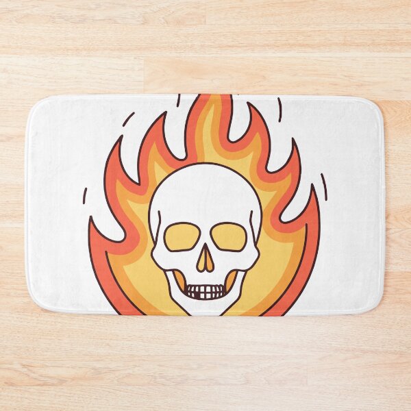 Item preview, Doodle a skull engulfed in dynamic flames designed and sold by rasagamastore.