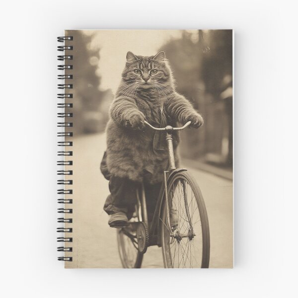 Item preview, Cat Riding a Bike, Funny Vintage Animal Photo designed and sold by CheekyAnimalz.