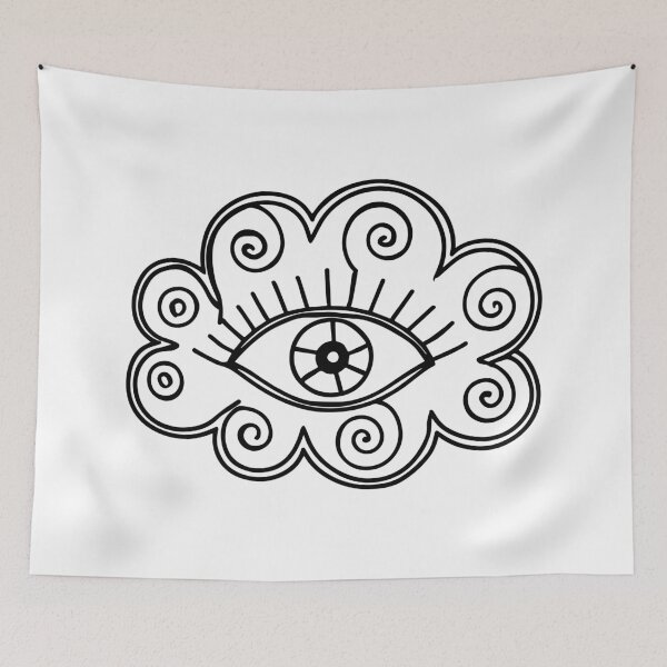 Item preview, Illustration of doodle a cloud with an eye designed and sold by rasagamastore.