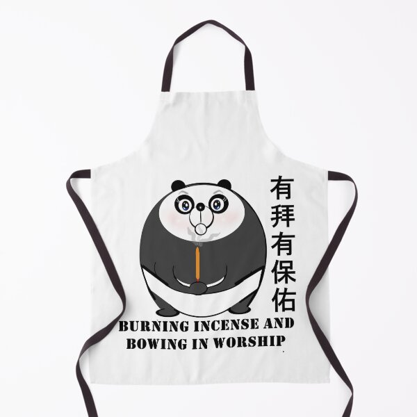 Item preview, Cute panda burning  incense and bowing in worship  designed and sold by Shirley cute art .