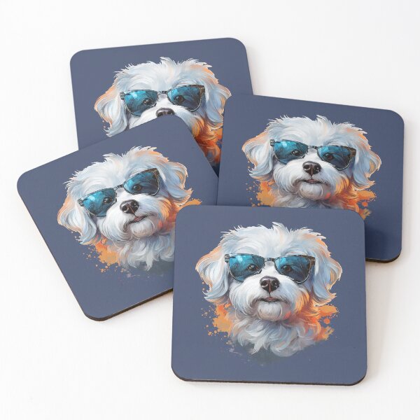 Item preview, Maltese dog with sunglasses designed and sold by Motivburg.