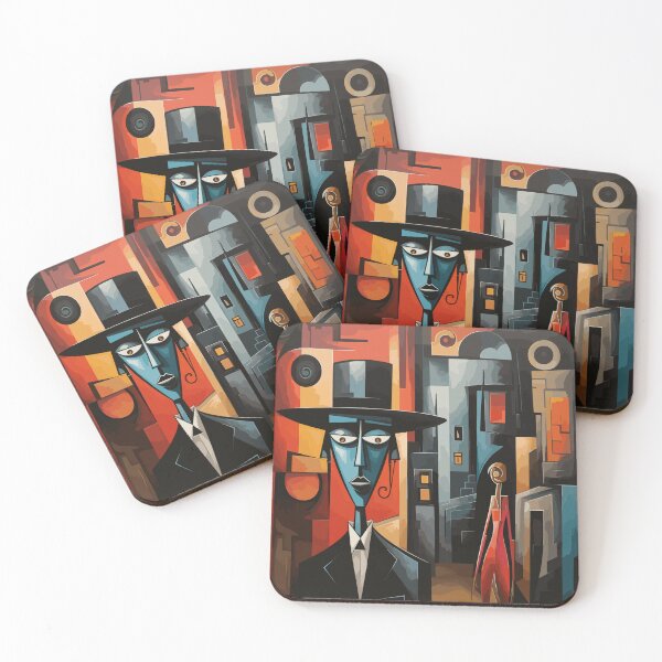 Item preview, Cubist portrait designed and sold by Adriaticus.