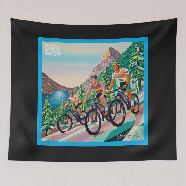 Item preview, Cycling Art - Sketchy Descent To The Lake - Eat My Dust designed and sold by EatMyDust-Bike.