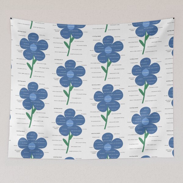 Item preview, In My Control Blue Flower  designed and sold by Ideas-BYDESiGN.