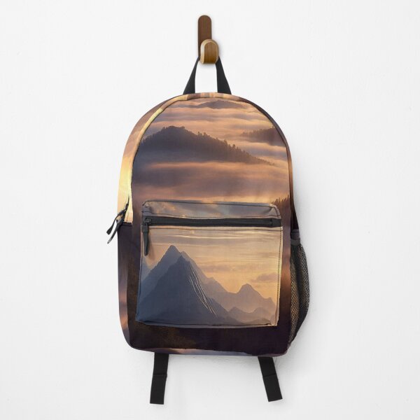Item preview, A Serene Sunrise Over A Misty Mountain Range. designed and sold by IrsathThaslima.