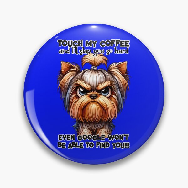 Item preview, Grumpy angry dog warns do not touch my coffee designed and sold by LoneAngel.