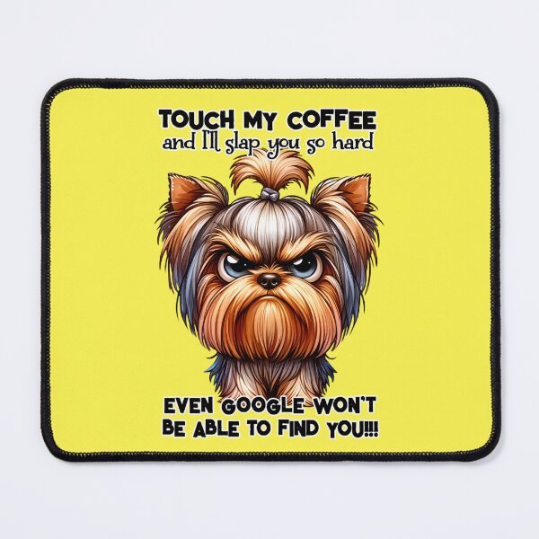 Item preview, Grumpy angry dog warns do not touch my coffee designed and sold by LoneAngel.
