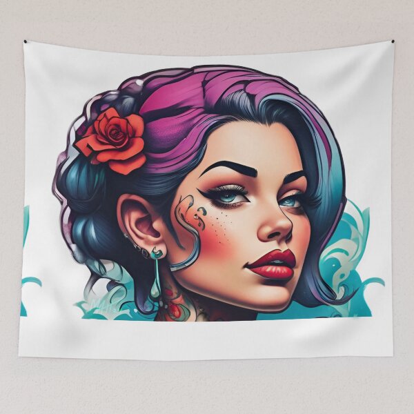Item preview, Tattoo Pinup Girl  designed and sold by MatrixTattoo.