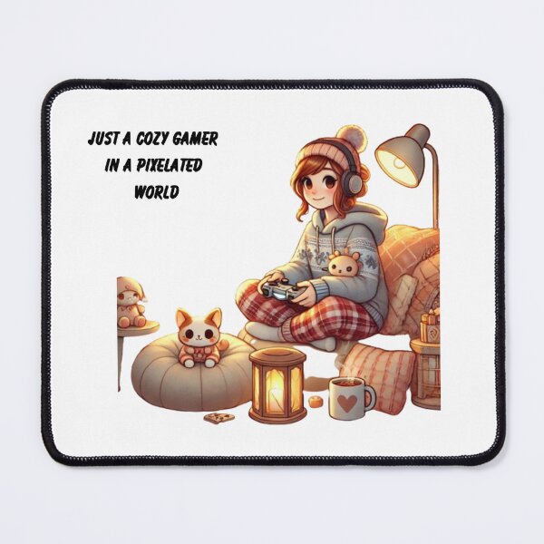 Item preview, Just a cozy gamer in a pixelated world designed and sold by ColorMuse Collective.