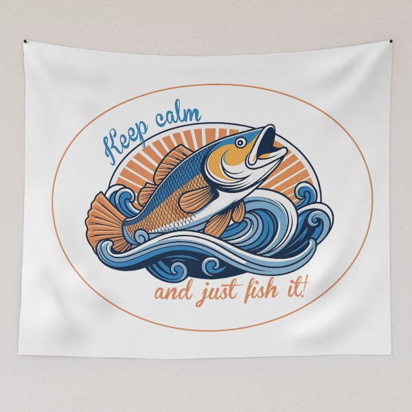 Item preview, Keep calm and just fish it! designed and sold by PixelRoots.