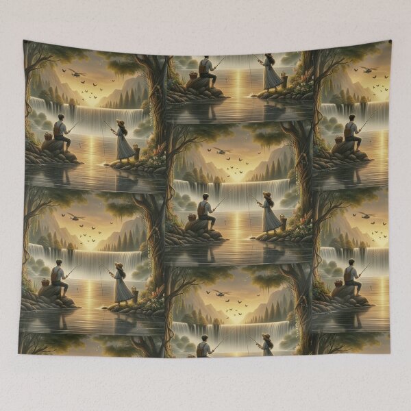 Item preview, Peaceful Sunset Fishing: A Romantic Couple's Escape designed and sold by choder61.