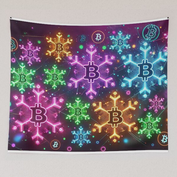 Artikelvorschau, Neon Bitcoin Snow entworfen und verkauft von DreamsofPeace.