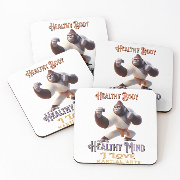 Item preview, Gorilla practicing martial arts designed and sold by I-love-music.