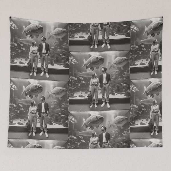 Item preview, Couple by the Aquarium designed and sold by choder61.