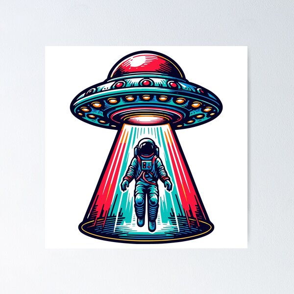 Item preview, UFO Astronaut Abduction designed and sold by roswellboutique.